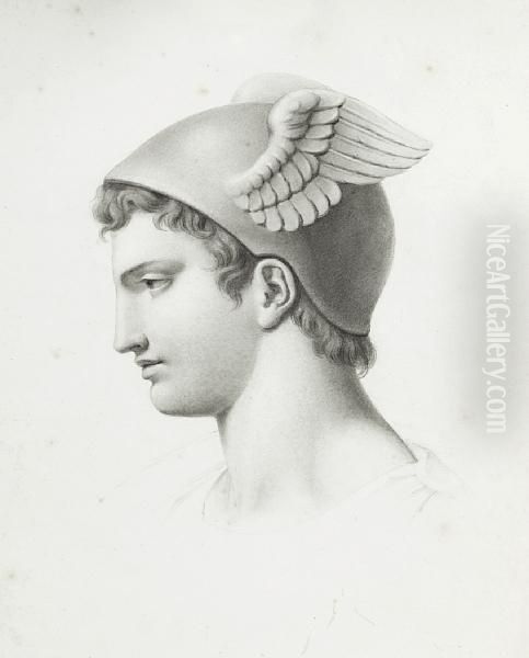 Head Of Apollo Oil Painting by Evelyn Pickering De Morgan