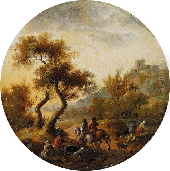 Landschaft Mit Burg Undreitern Oil Painting by Isaac de Moucheron