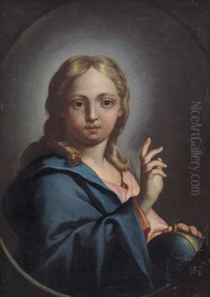 Salvator Mundi Oil Painting by Francesco Solimena