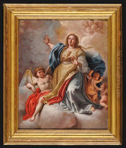 Vergine In Gloria Oil Painting by Francesco Solimena