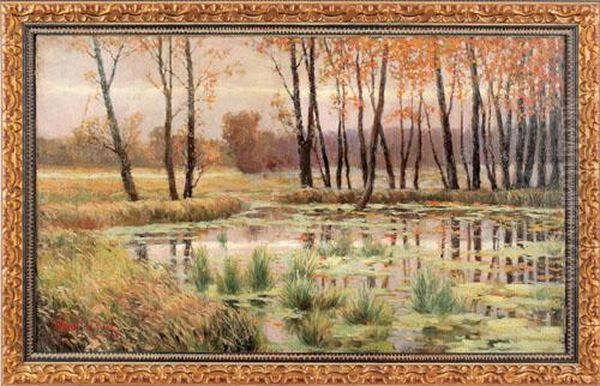 Louisiana Bayou Oil Painting by Ernest De Nagy