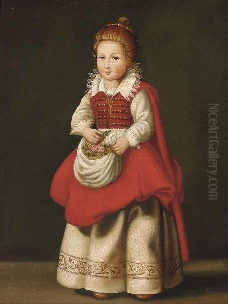 Portrait Of A Young Girl Oil Painting by Cornelis De Vos