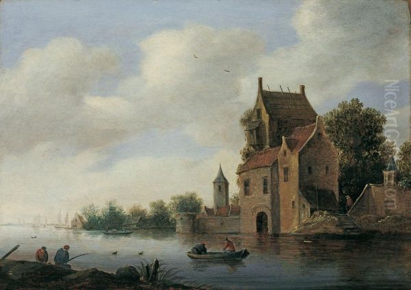 Flusslandschaft Oil Painting by Pieter de Neyn