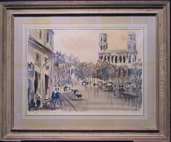 Place St. Sulpice Oil Painting by Guy De Neyrac