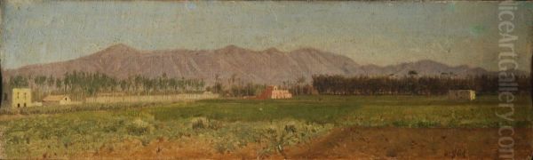 Paesaggio Pugliese Oil Painting by Giuseppe de Nittis