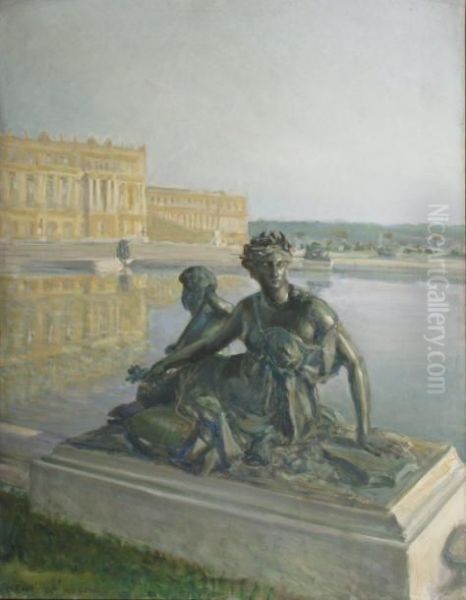 La Nymphe Du Parterre D'eau A Versailles Oil Painting by Henri Girault De Nolhac