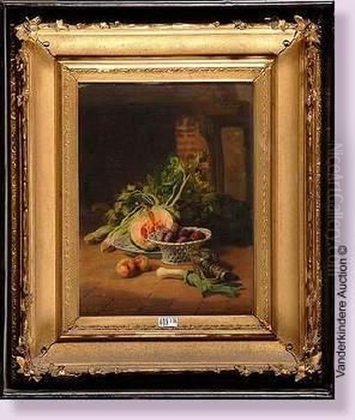 Nature Morte Aux Fruits Et Aux Legumes Oil Painting by David Emil Joseph de Noter