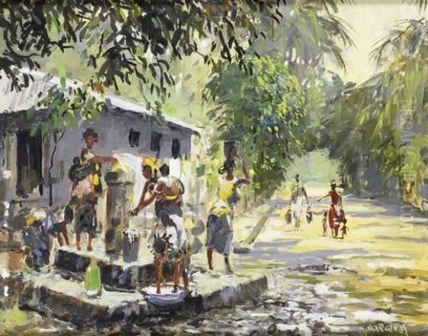 Vue De Kinshassa Oil Painting by Marques De Oliveira