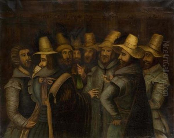 The Gun Powder Plot Oil Painting by Crispijn I De Passe