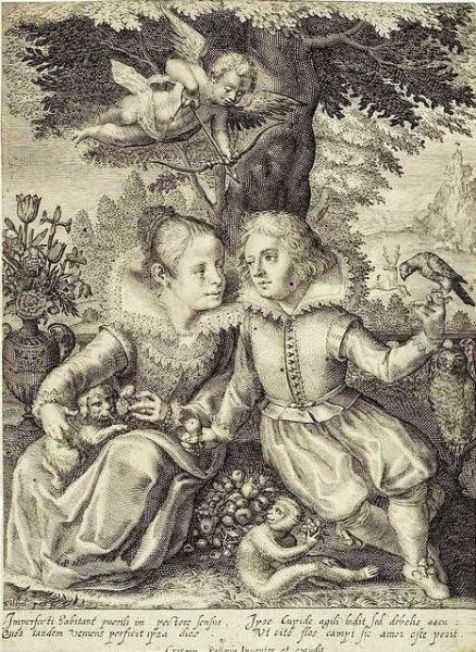 Young Couple With Amor 