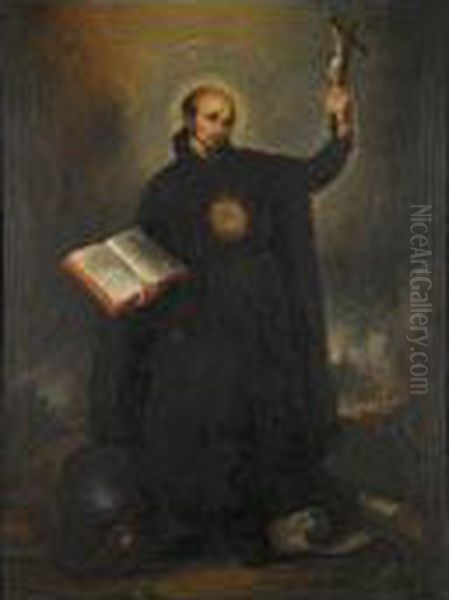 San Ignacio De Loyola Oil Painting by Francisco De Paula Escribano