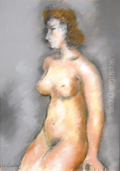 Nu Feminin. Oil Painting by Jef De Pauw