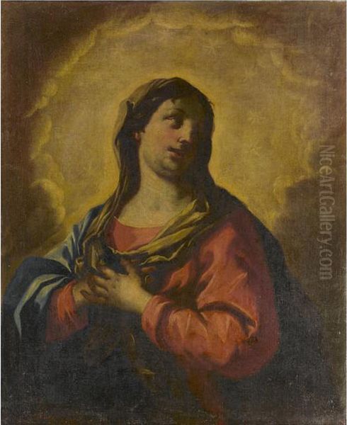 Vergine Maria Oil Painting by Giovanni Antonio De Pieri