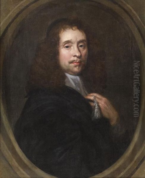 Portrait D'homme Dans Un Ovale Peint Oil Painting by Nicolas De Plattemontagne