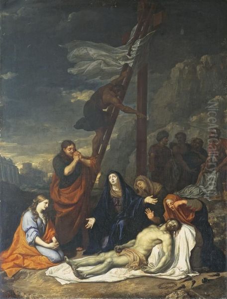 Deploration Sur Le Christ Mort Oil Painting by Nicolas De Plattemontagne