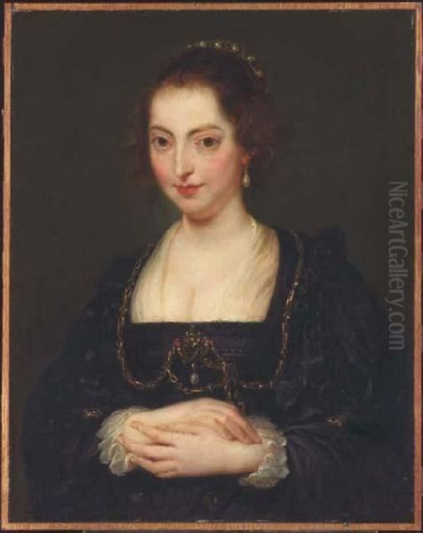 Portrait Presume D'isabella Brant Oil Painting by Pierre Paul De Pommayrac