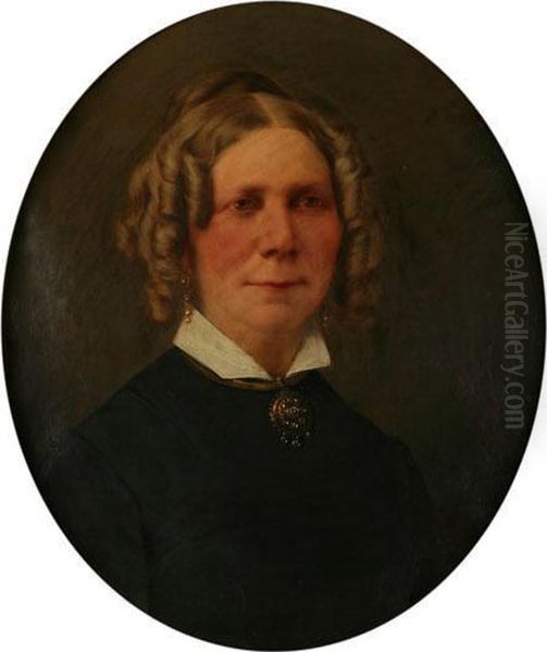 Portrait Of A Woman Oil Painting by Hendrik De Pondt