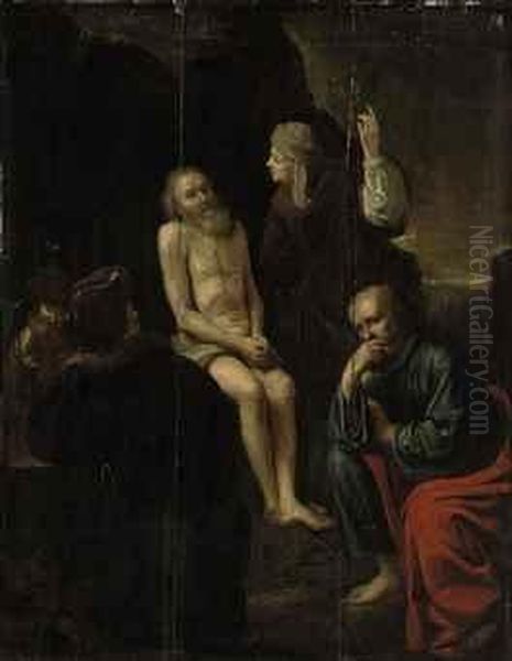 Job Derided By His Wife And Friends For Refusing To Give Up His Faith Oil Painting by Willem De Poorter