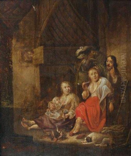 La Nourrice Oil Painting by Willem De Poorter