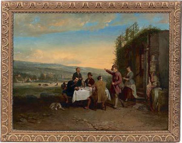 Le Repas De Retour De Chasse Oil Painting by Henri De Pratere