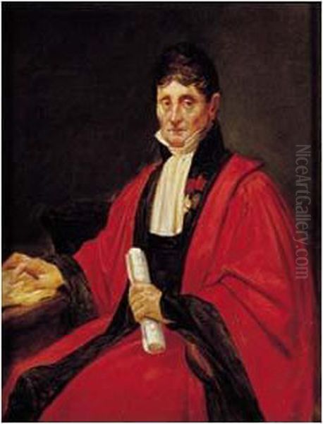 Portrait D'un Magistrat Oil Painting by Abel De Pujol