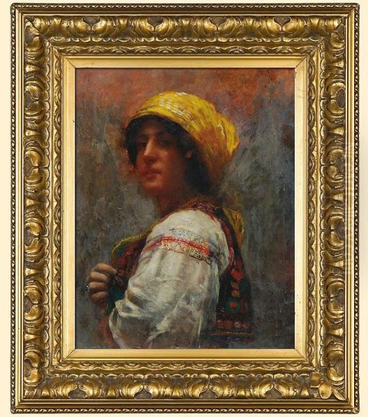 Dziewczyna Z Banatu Oil Painting by Edmond Jean de Pury