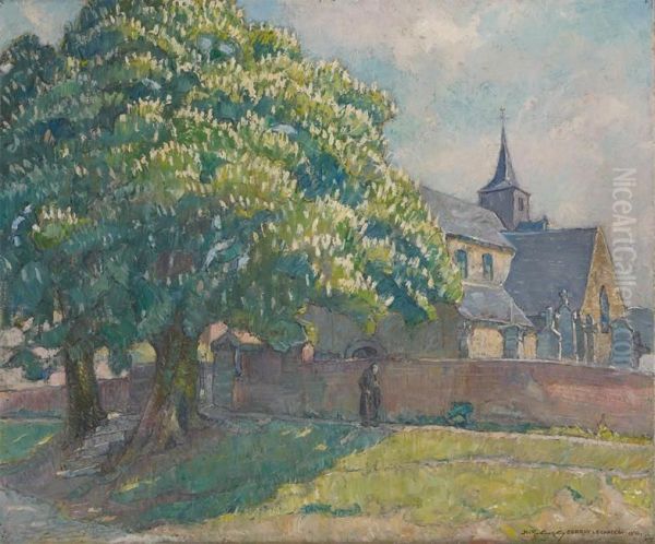 Vue De Corroy-le-chateau Oil Painting by Mecislas De Rakowsky