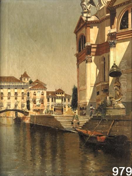 Veduta Di Venezia Oil Painting by Antonio Reyna Manescau