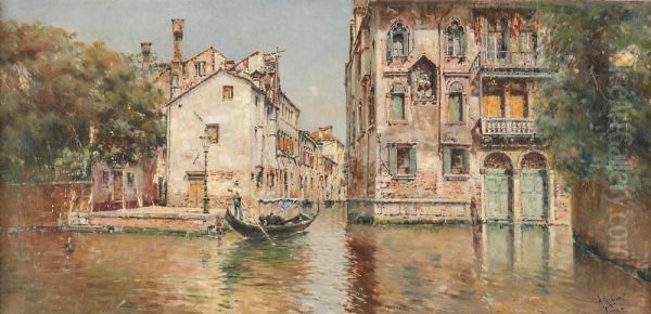 Vue De Venise Oil Painting by Antonio Reyna Manescau