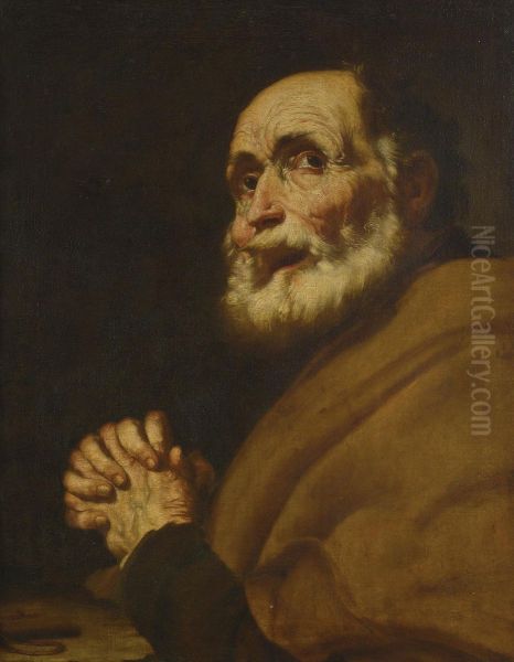 Penitent Saint Peter Oil Painting by Jusepe de Ribera