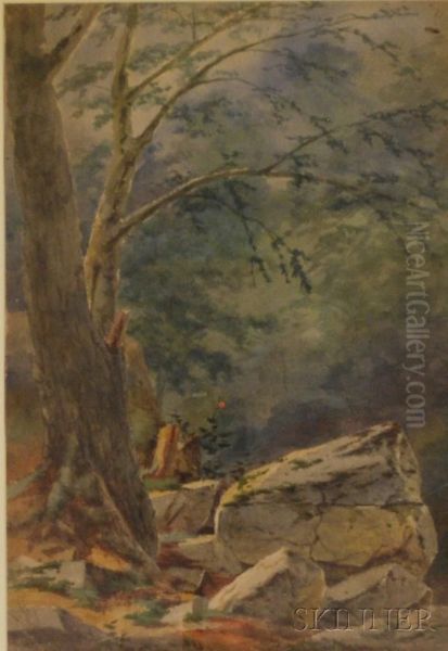 Woodland Scene. Oil Painting by Frederick Debourg Richards