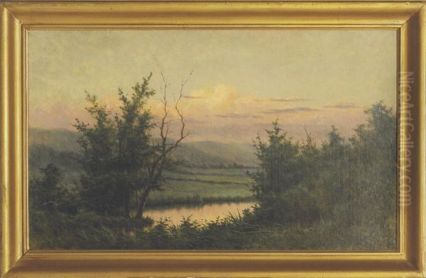 River Through The Forest Clearing Oil Painting by Frederick Debourg Richards