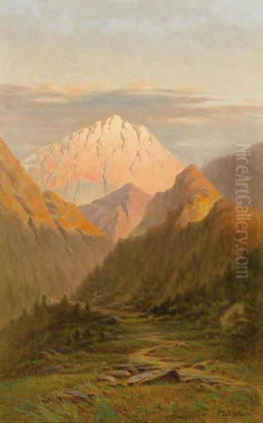 Western Mountains Oil Painting by Frederick Debourg Richards