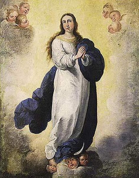 Inmaculada Oil Painting by Ignacio De Ries