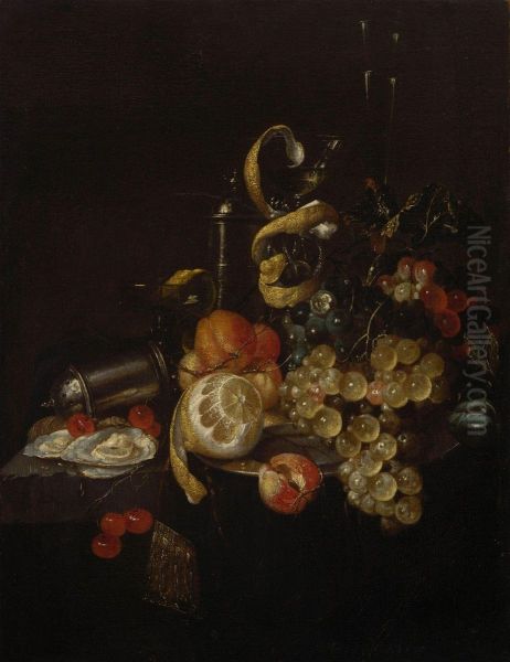 Stillleben Mit Fruchten Und Austern Oil Painting by Pieter de Ring