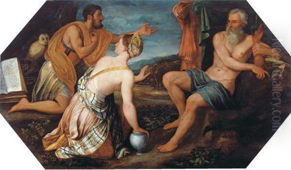 Mythological Scene With Jupiter Oil Painting by Juan De Roelas