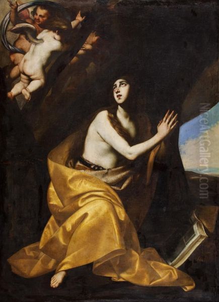 Maddalena Penitente Oil Painting by Francesco Pacecco De Rosa