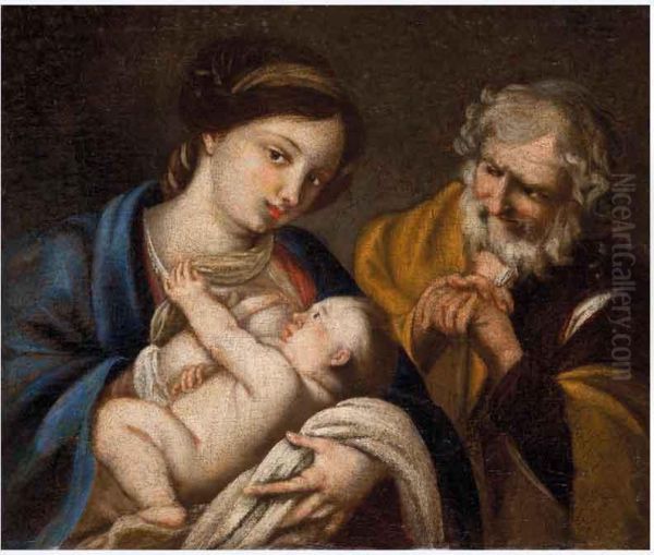 Sacra Famiglia Oil Painting by Francesco Pacecco De Rosa