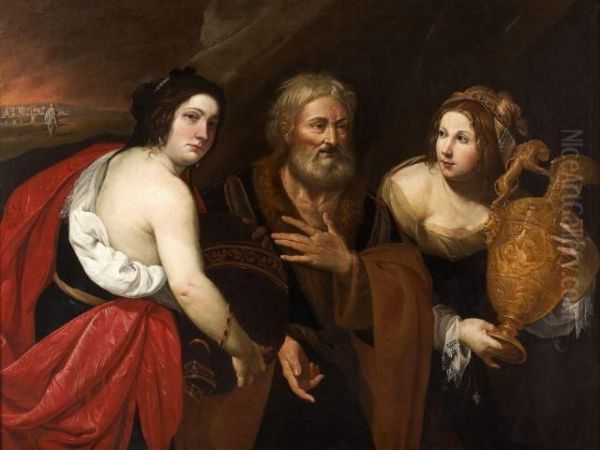 Loth Et Ses Filles Oil Painting by Francesco Pacecco De Rosa