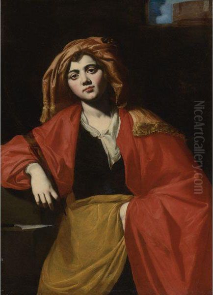 Saint Barbara Oil Painting by Francesco Pacecco De Rosa