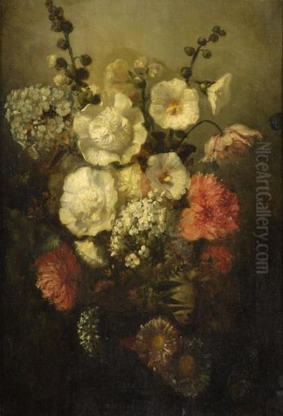 Blumenstilleben. Oil Painting by Louis Henri de Rudder