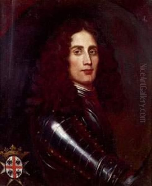 Portrait De Frederic De La Tour D'argent Oil Painting by Andre, Comte De Rumfort