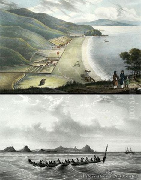 Missionary Settlement Oil Painting by Louis-Auguste De Sainson