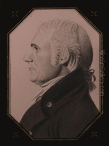 Profile Portrait Of Mr. Robert Oliver, A Baltimore Merchant Oil Painting by Charles B. J. Fevret De Saint-Memin