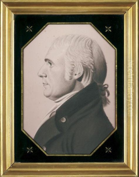 Profile Portrait Of Mr. Robert Oliver, A Baltimore Merchant Oil Painting by Charles B. J. Fevret De Saint-Memin