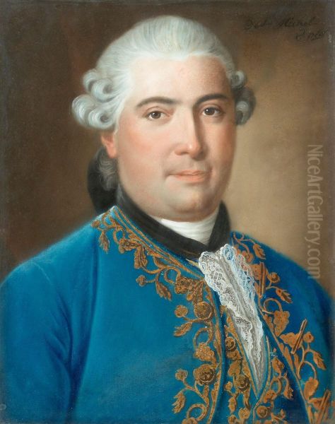 Noble Man In Blue Justa Corps Oil Painting by Joseph De Saint-Michel