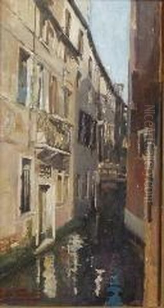 Canale Veneziano Oil Painting by Guglielmo De Sanctis