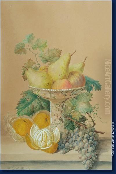 Nature Morte Aux Fruit Oil Painting by Virginie de Sartorius