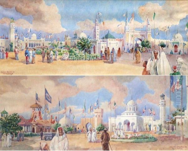 L'exposition De 1915 A Casablanca Oil Painting by Conda De Satriano