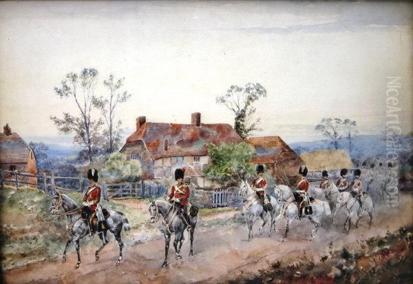 Scots Greys Oil Painting by Martha De Saumarez